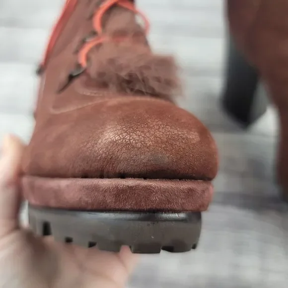 Schutz Dalenna Rabbit Hair Boots Size 8 B - Picture 8 of 9